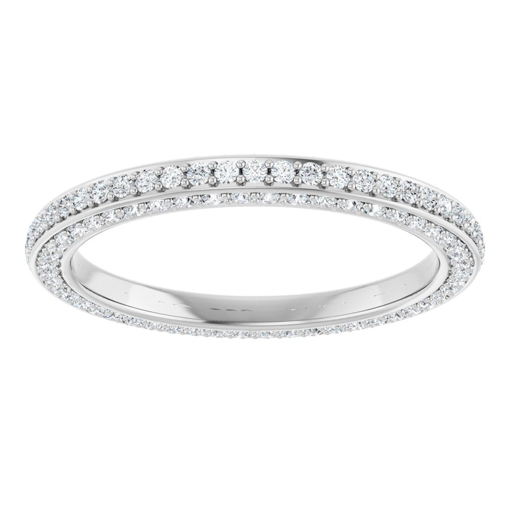 Platinum 3/4 CTW Natural Diamond Eternity Band Size 7