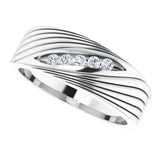 14K White 1/6 CTW Natural Diamond Ring