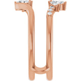14K Rose Gold 1/4 CTW Natural Diamond Ring Guard 