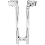14K White Gold 1/4 CTW Natural Diamond Ring Guard 