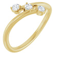 14K Yellow Gold 1/5 CTW Natural Diamond Three-Stone Bypass Ring  