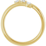 14K Yellow Gold 1/5 CTW Natural Diamond Three-Stone Bypass Ring  