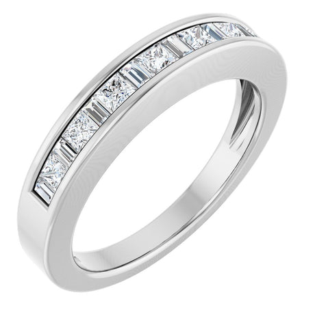 14K White 1/2 CTW Natural Diamond Anniversary Band