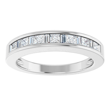14K White 1/2 CTW Natural Diamond Anniversary Band