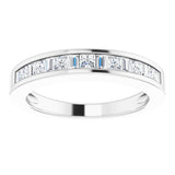 14K White 1/2 CTW Natural Diamond Anniversary Band