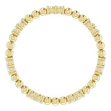 14K Yellow 1/8 CTW Natural Diamond Beaded Eternity Band Size 5.5