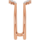 14K Rose 1/6 CTW Natural Diamond Ring Guard
