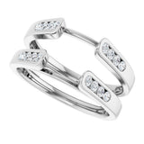 14K White Gold 1/4 CTW Natural Diamond Ring Guard
