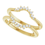 14K Yellow Gold 1/6 CTW Natural Diamond Ring Guard