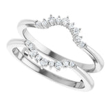 14K White Gold 1/6 CTW Lab-Grown Diamond  Ring Guard