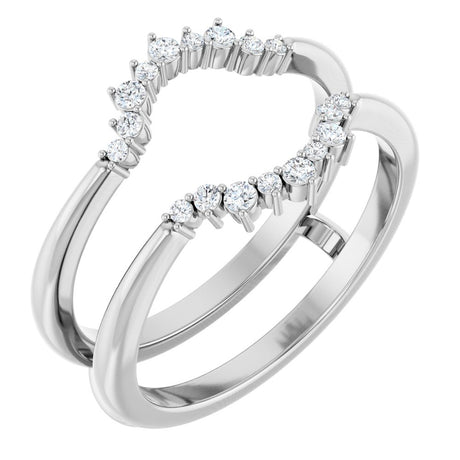 14K White Gold 1/5 CTW Lab-Grown Diamond  Ring Guard