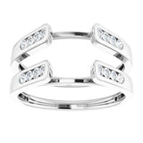 14K White 1/4 CTW Natural Diamond Ring Guard