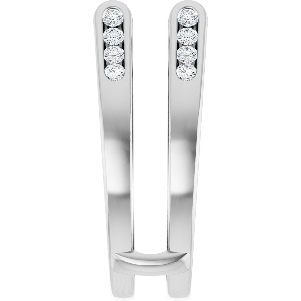 14K White Gold 1/4 CTW Natural Diamond Ring Guard