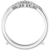 14K White 1/6 CTW Natural Diamond Ring Guard