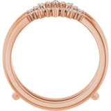14K Rose 1/6 CTW Natural Diamond Ring Guard
