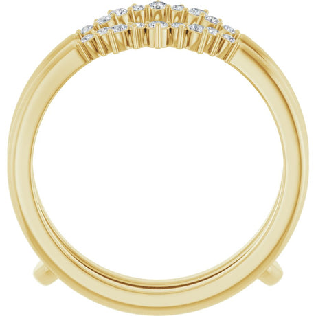 14K Yellow Gold 1/6 CTW Natural Diamond Ring Guard