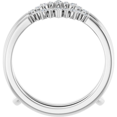 14K White Gold 1/5 CTW Lab-Grown Diamond  Ring Guard