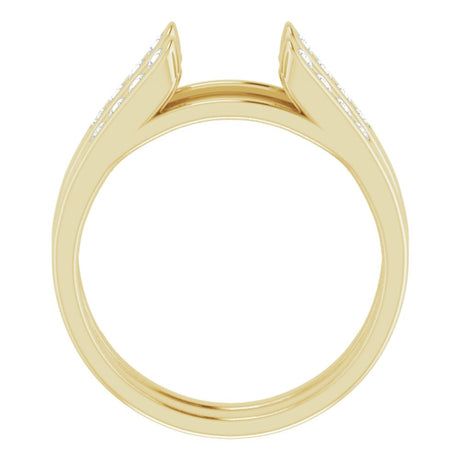 14K Yellow 1/4 CTW Natural Diamond Ring Guard