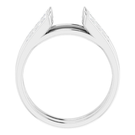 14K White 1/4 CTW Natural Diamond Ring Guard