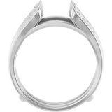 14K White Gold 1/4 CTW Natural Diamond Ring Guard
