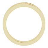 14K Yellow Gold 6 mm Sculptural Flat Band Size 10.5