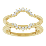 14K Yellow Gold 1/6 CTW Natural Diamond Ring Guard
