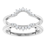 14K White Gold 1/5 CTW Lab-Grown Diamond  Ring Guard