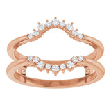 14K Rose 1/6 CTW Natural Diamond Ring Guard