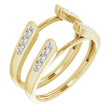 14K Yellow 1/4 CTW Natural Diamond Ring Guard