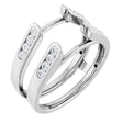 14K White Gold 1/4 CTW Natural Diamond Ring Guard