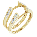 14K Yellow 1/4 CTW Natural Diamond Ring Guard