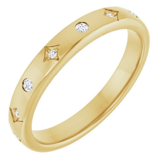 14K Yellow .08 CTW Natural Diamond Anniversary Band