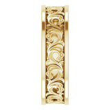 14K Yellow Gold 6 mm Sculptural Flat Band Size 7