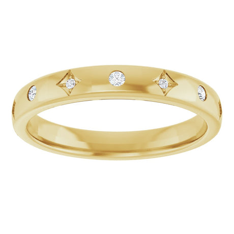 14K Yellow .08 CTW Natural Diamond Anniversary Band