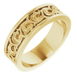 14K Yellow Gold 6 mm Sculptural Flat Band Size 7
