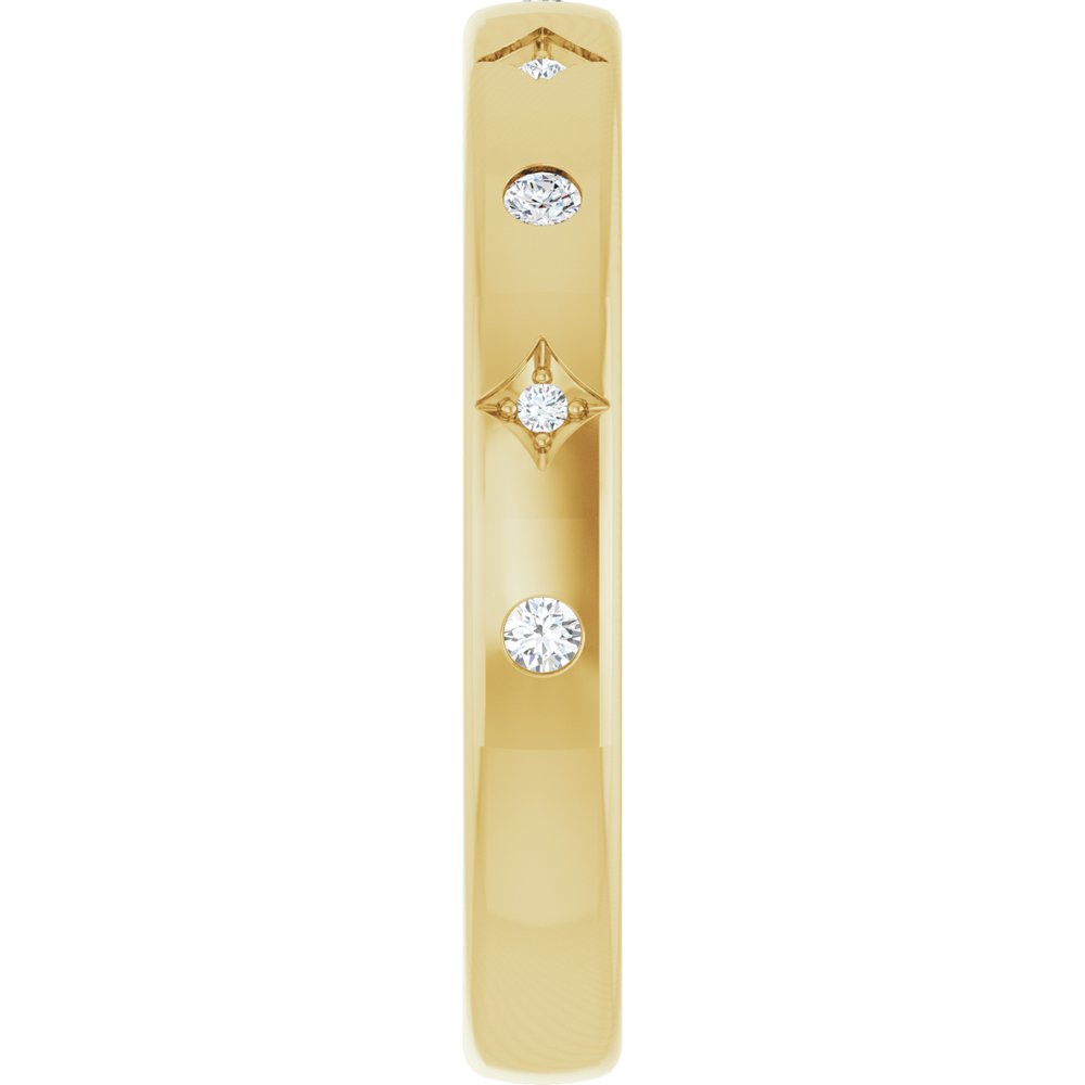 14K Yellow .08 CTW Natural Diamond Anniversary Band
