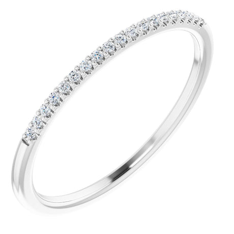 14K White .08 CTW Natural Diamond Band