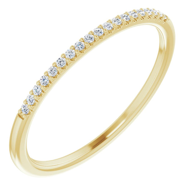 14K Yellow .08 CTW Natural Diamond Band