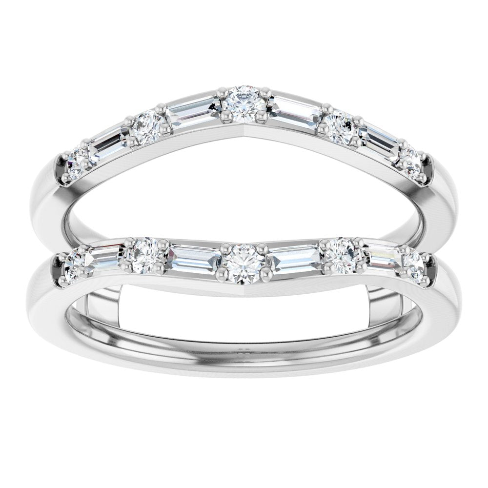 14K White 1/2 CTW Lab-Grown Diamond Ring Guard