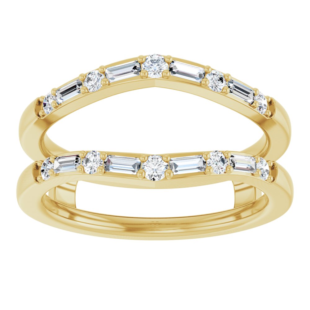 14K Yellow 1/2 CTW Natural Diamond Ring Guard