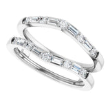 14K White 1/2 CTW Natural Diamond Ring Guard