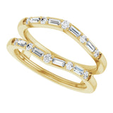 14K Yellow 1/2 CTW Natural Diamond Ring Guard