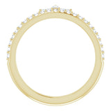 14K Yellow 1/3 CTW Natural Diamond Stackable Crown Ring