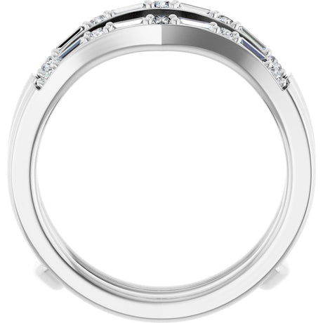 14K White 1/2 CTW Lab-Grown Diamond Ring Guard