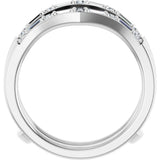 14K White Gold 1/2 CTW Natural Diamond Ring Guard