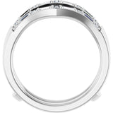 14K White 1/2 CTW Natural Diamond Ring Guard