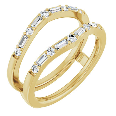 14K Yellow 1/2 CTW Natural Diamond Ring Guard