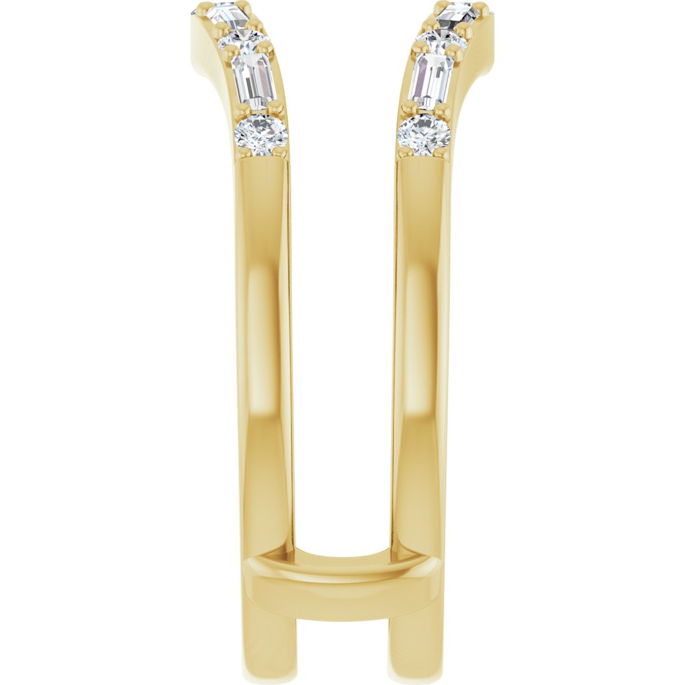 14K Yellow Gold 1/2 CTW Natural Diamond Ring Guard