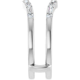 14K White Gold 1/2 CTW Natural Diamond Ring Guard