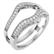 14K White Gold 1/4 CTW Natural Diamond Ring Guard